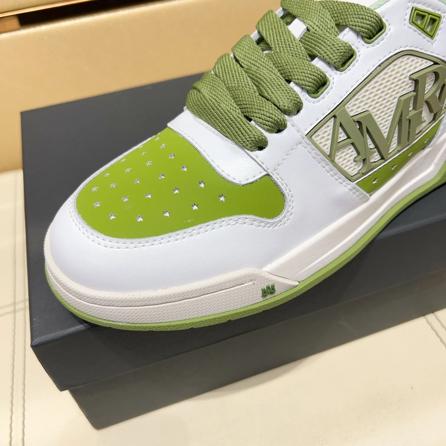 Men's men's shoes 💰500 [New style] 🌲🌲 Amiri - New Amiri trendy shoes, low-top casual sports shoes, the same style as celebrities, made of selected cowhide stitching, original outsole, comfortable on the feet, high-end workmanship, welcome to buy Size: 39-45 (customized for 46)